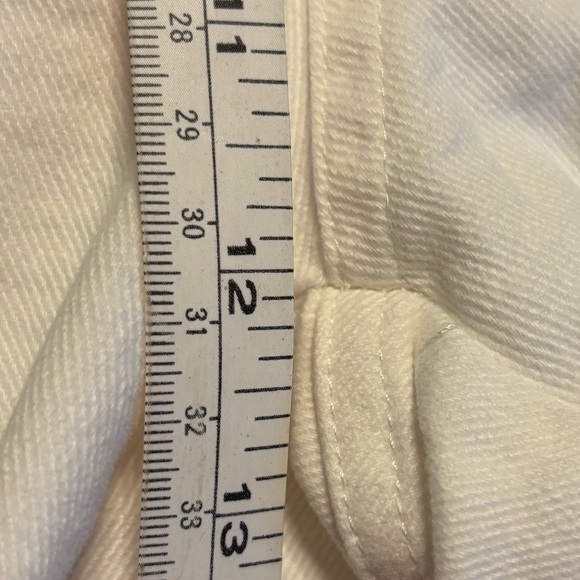 La Miel Solid White Distressed Frayed Hem High Waist Stretch Denim Shorts XL - Picture 11 of 13